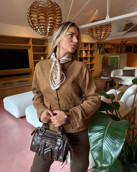 Veste suédine - CAMEL