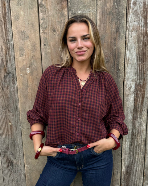 Chemisier bordeaux - LOUISON