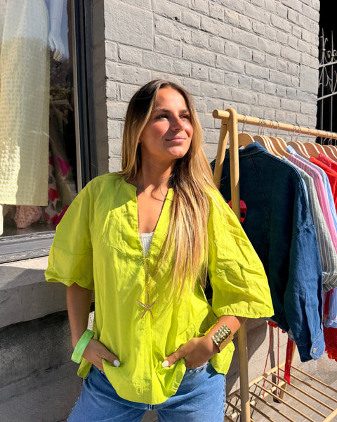 Haut vert anis - CHRISTINE