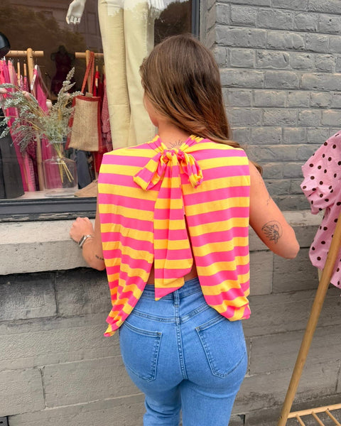 Blouse marinière jaune - ELINA