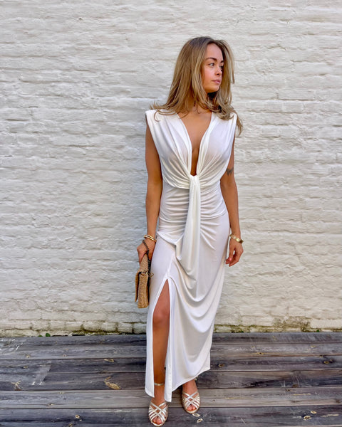 Robe blanche sans manches - ANOUK