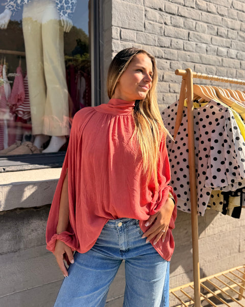 Blouse corail - CHRISTIE