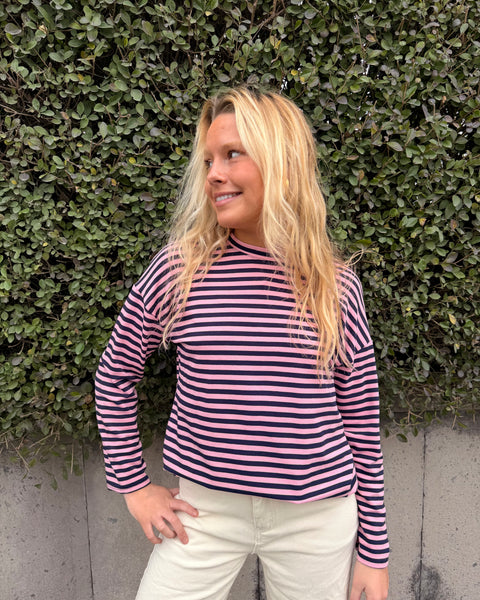 Blue/pink T-shirt - LINED