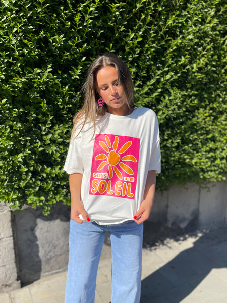 T-shirt rose - SOUS LE SOLEIL