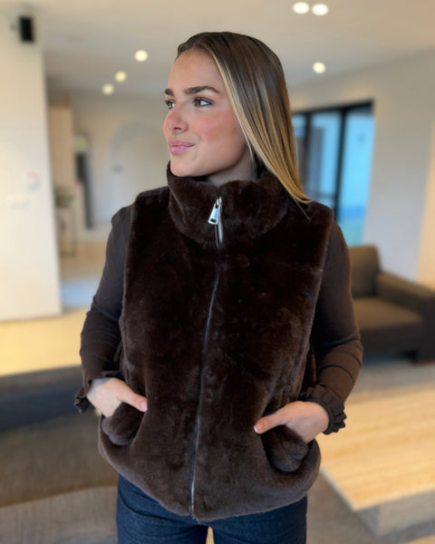 Bolero chocolat - FOURRURE