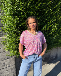 T-shirt lila leopard - DANAË