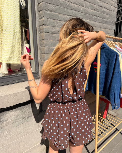 Combi jupe short - À POIS