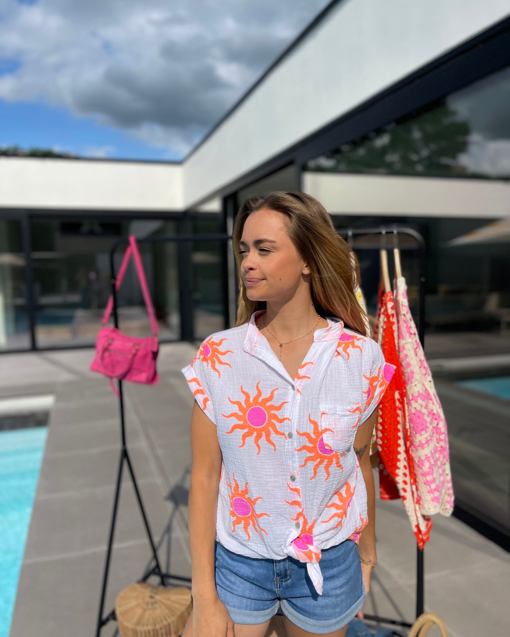 Chemise orange - SOLEIL