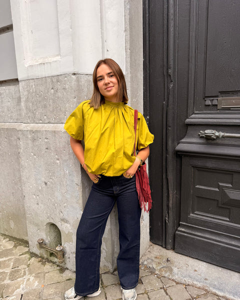 Chemise vert anis - ELINA