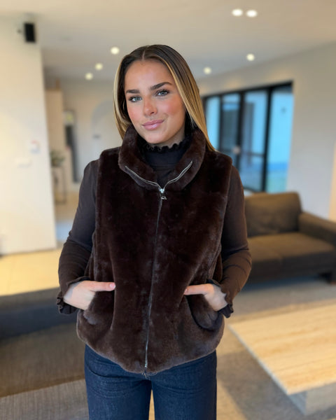 Bolero chocolat - FOURRURE