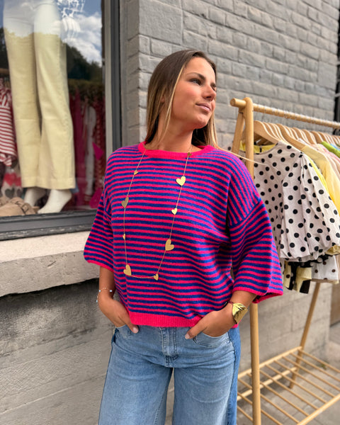Pull rose/bleue - EIGE