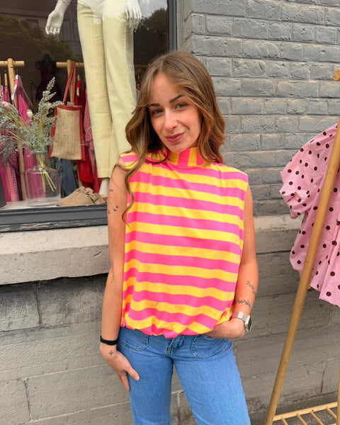 Blouse marinière jaune - ELINA