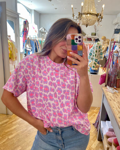T-shirt Fluo lila - LÉOPARD