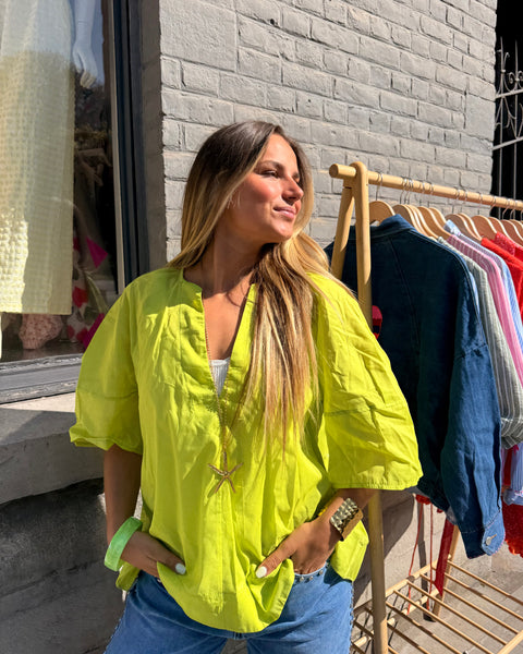 Haut vert anis - CHRISTINE
