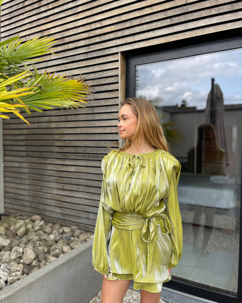 Robe vert anis - CAMILLE