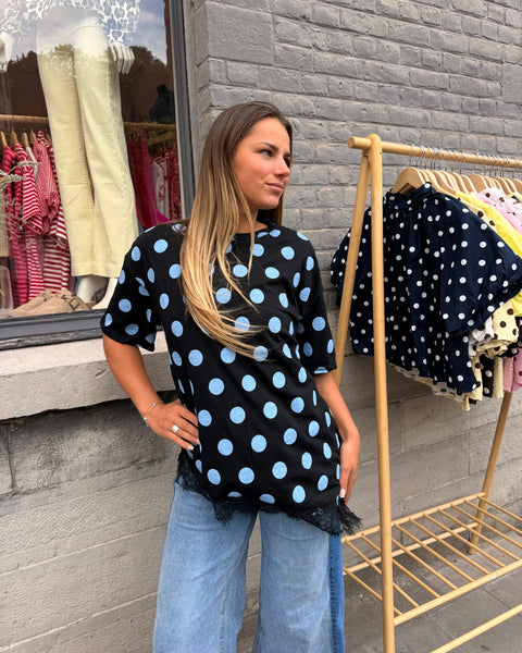 T-shirt a pois - DENTELLES