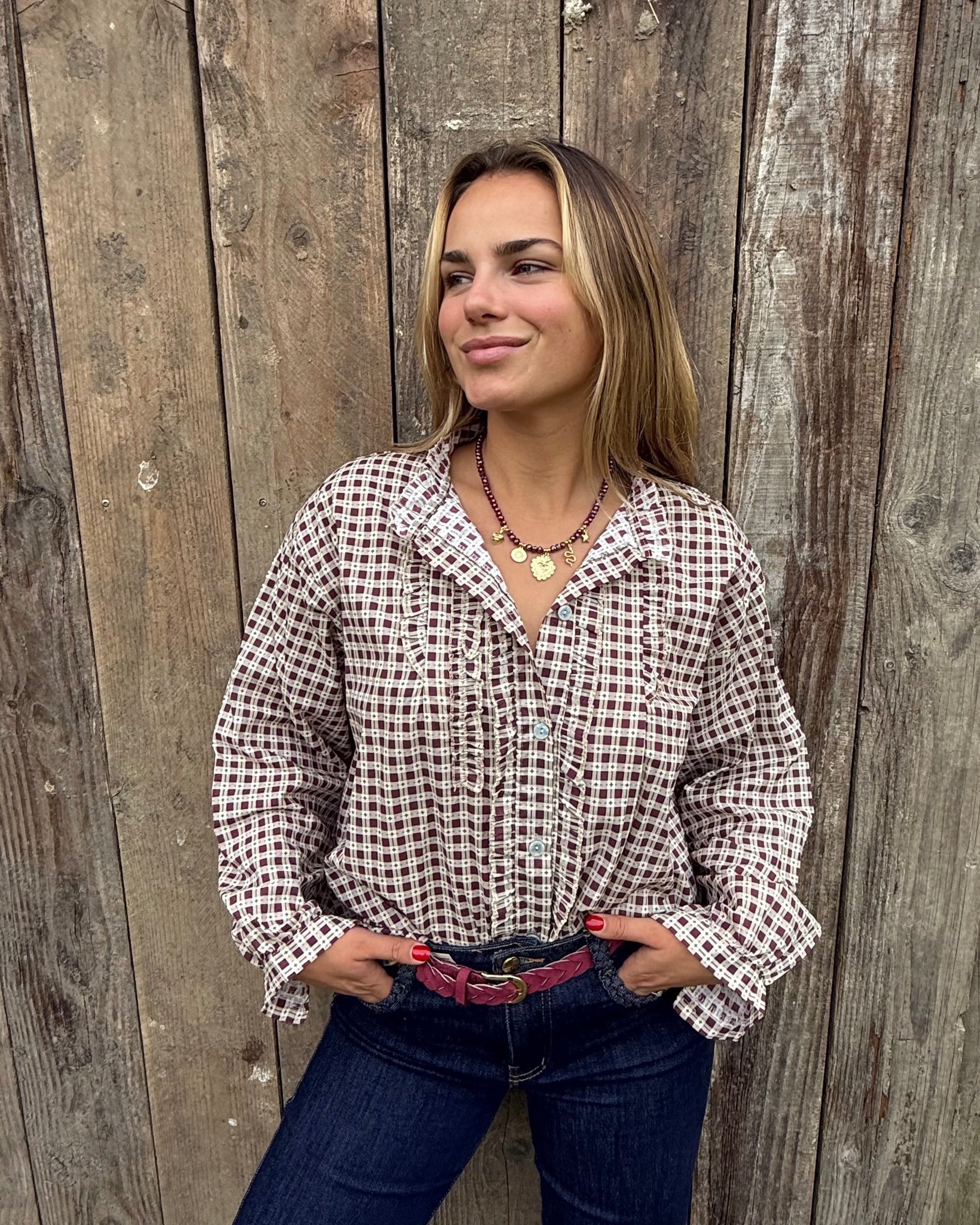 Chemisier bordeaux - MONA