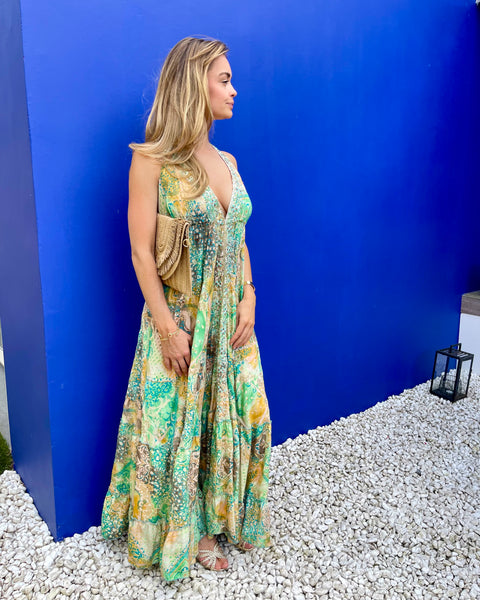Robe verte dos nu - BAIN DE SOLEIL