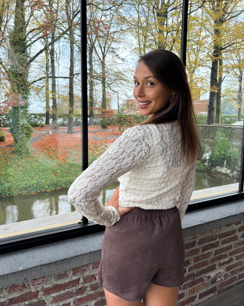 Jupe short chocolat - ERMIONE