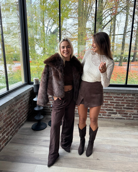 Jupe short chocolat - ERMIONE