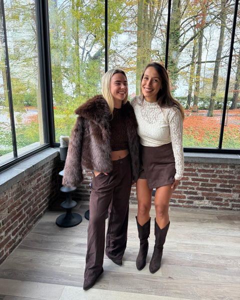 Jupe short chocolat - ERMIONE