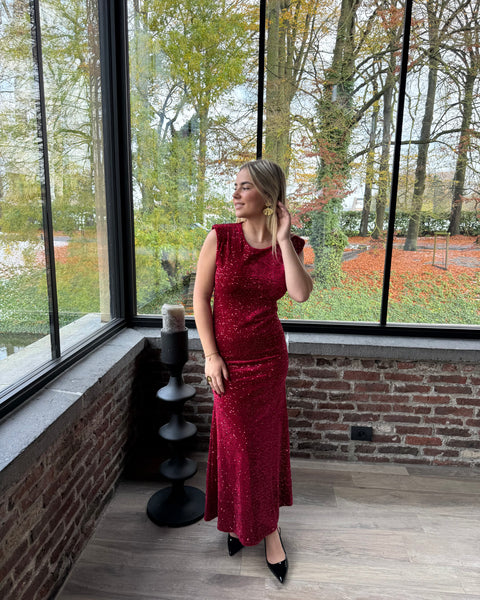 Robe longue dos nu rouge - ESRATI