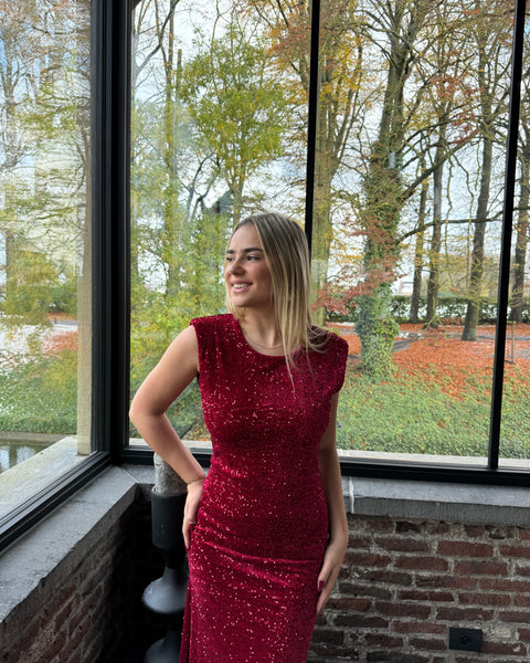 Robe longue dos nu rouge - ESRATI