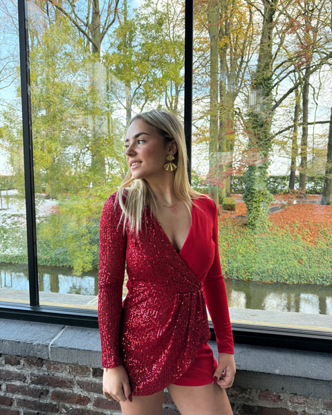 Combi short rouge - VALI