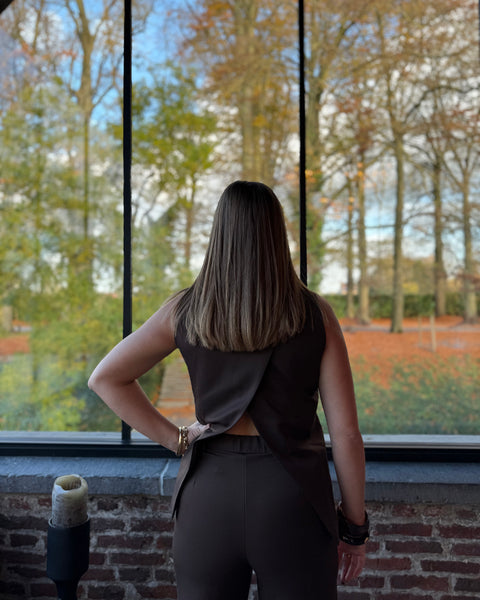 Pantalon chic chocolat - PAULINE