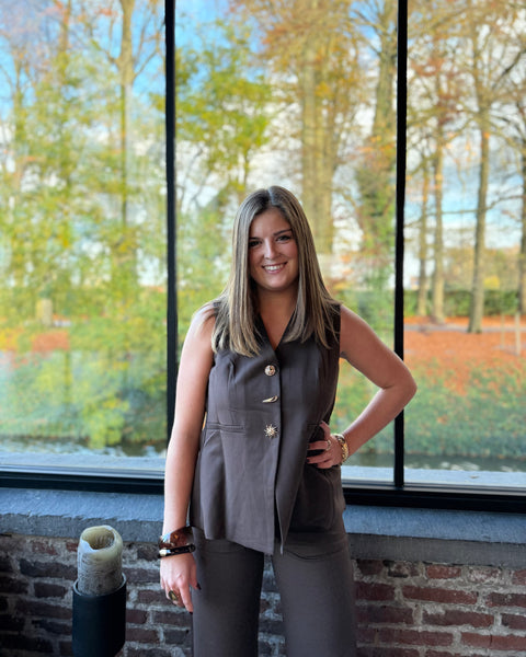 Pantalon chic chocolat - PAULINE