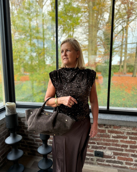 Haut sequins - CHOCOLAT