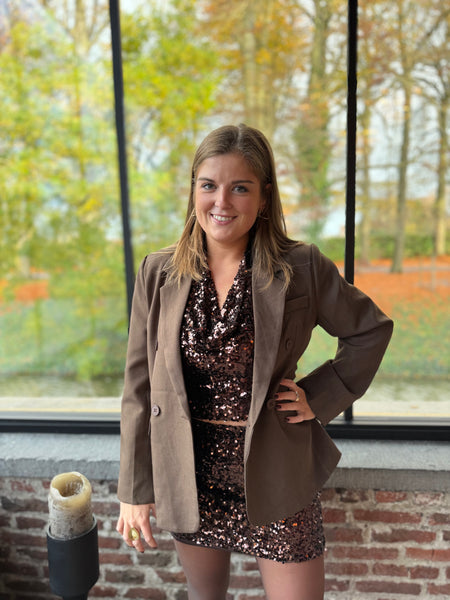 Veste costard chocolat - MARIE SO