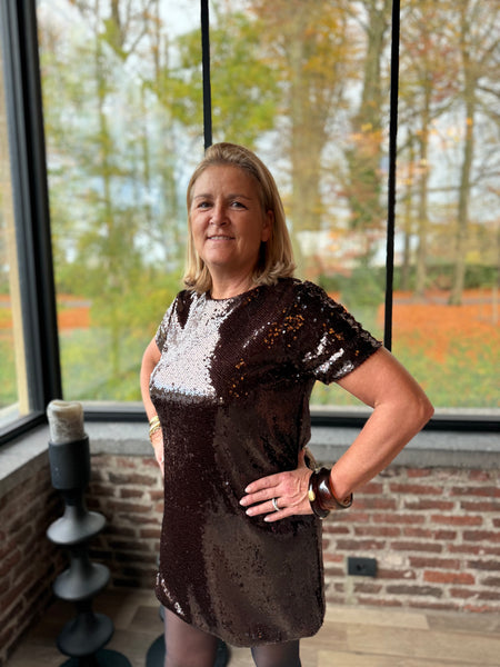 Robe chocolat - SEQUINS