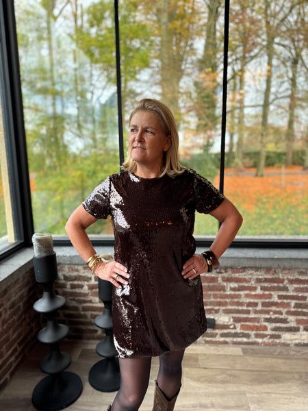 Robe chocolat - SEQUINS