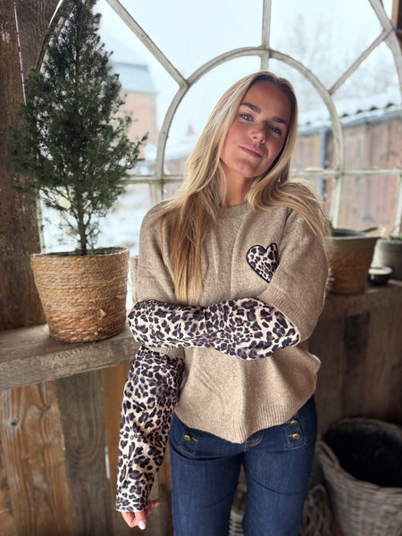 Pull cœur - LÉOPARD
