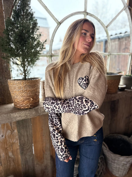 Pull cœur - LÉOPARD