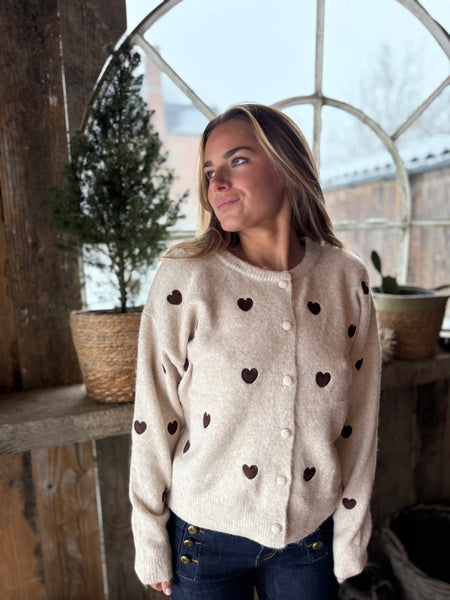 Gilet chocolat - CŒUR