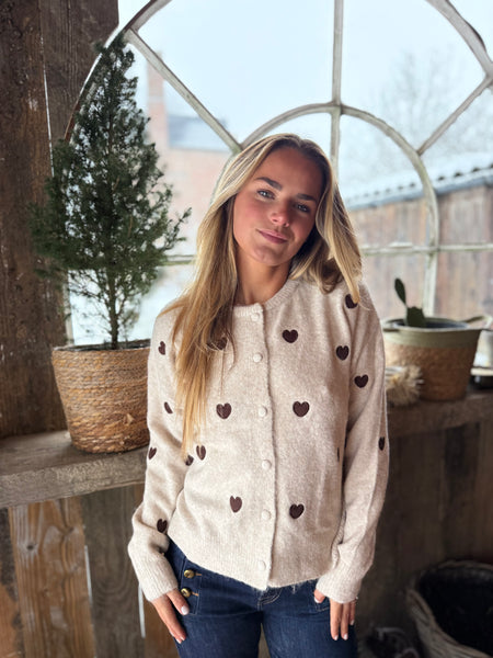 Gilet chocolat - CŒUR