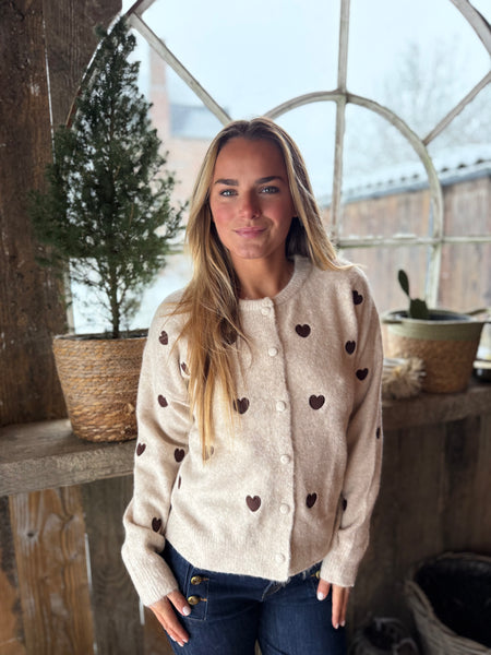 Gilet chocolat - CŒUR