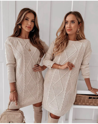 Robe pull beige - NOEMIE (Copier)
