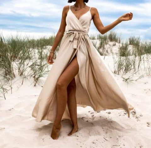 Robe beige - CRISTINA
