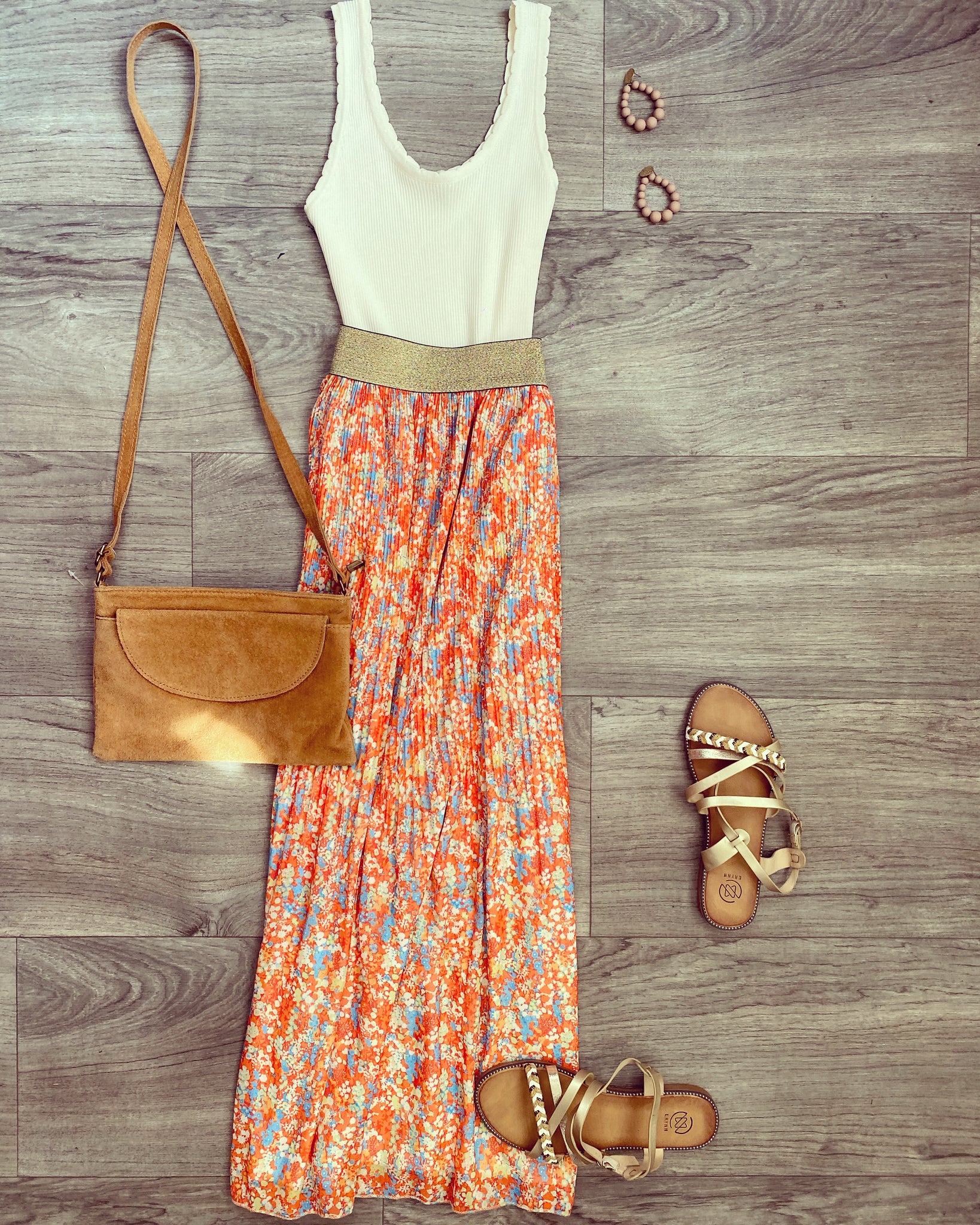 Jupe orange - AMANDINE