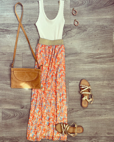 Jupe orange - AMANDINE