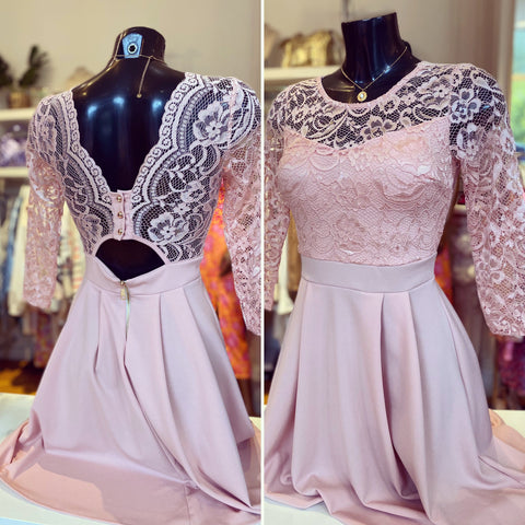 Robe rose poudré - MAELYS