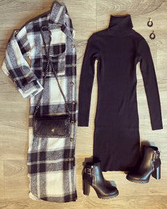 Veste chemise noire - CHANTAL