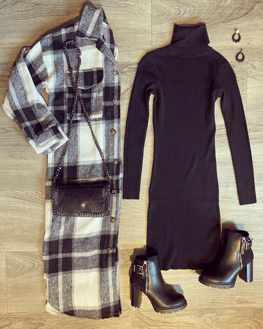 Veste chemise noire - CHANTAL