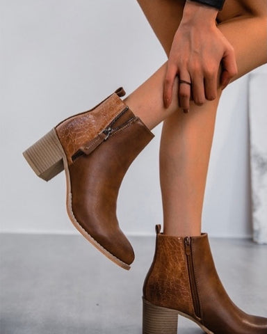 Bottines camel - LUCIE