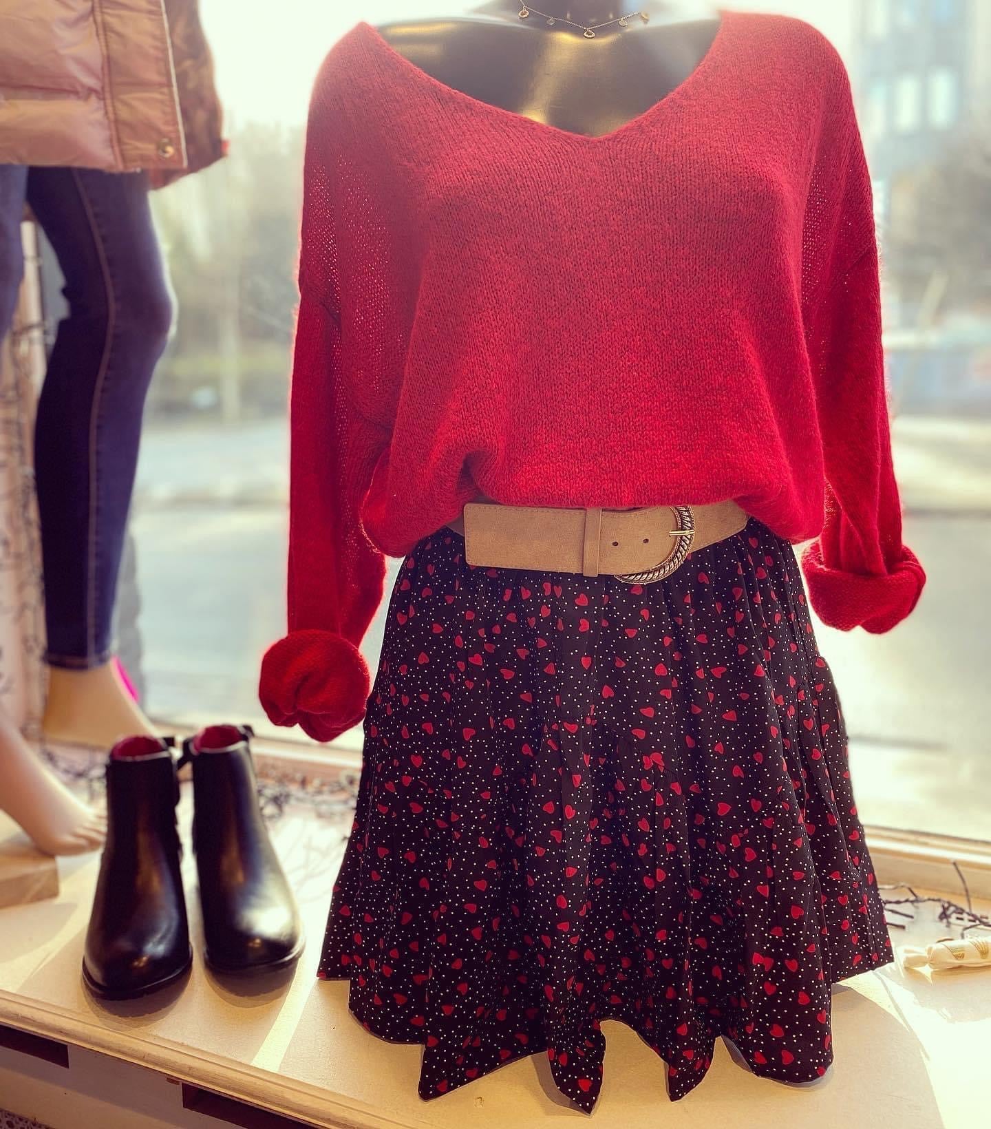 Pull rouge - MATHILDE