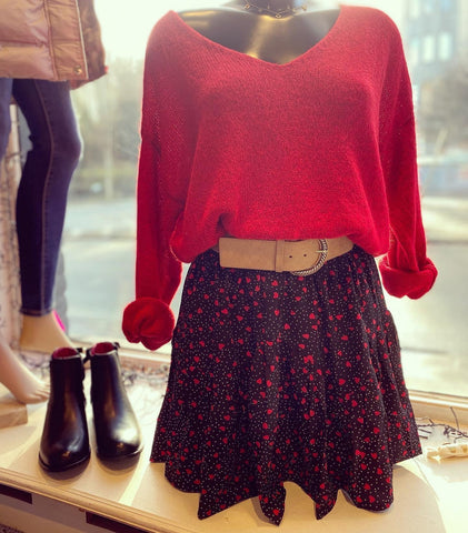 Pull rouge - MATHILDE