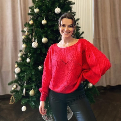 Pull rouge - DOMITILLE